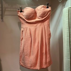 S peach above the knee dress